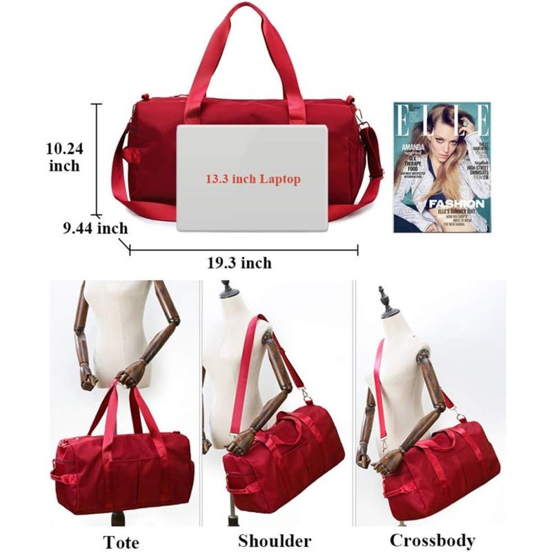 Sports Gym Bag for Women Travel Duffel Bag with Wet Pocket and Shoes Compartment for Training Swim Yoga,free size - Image 5