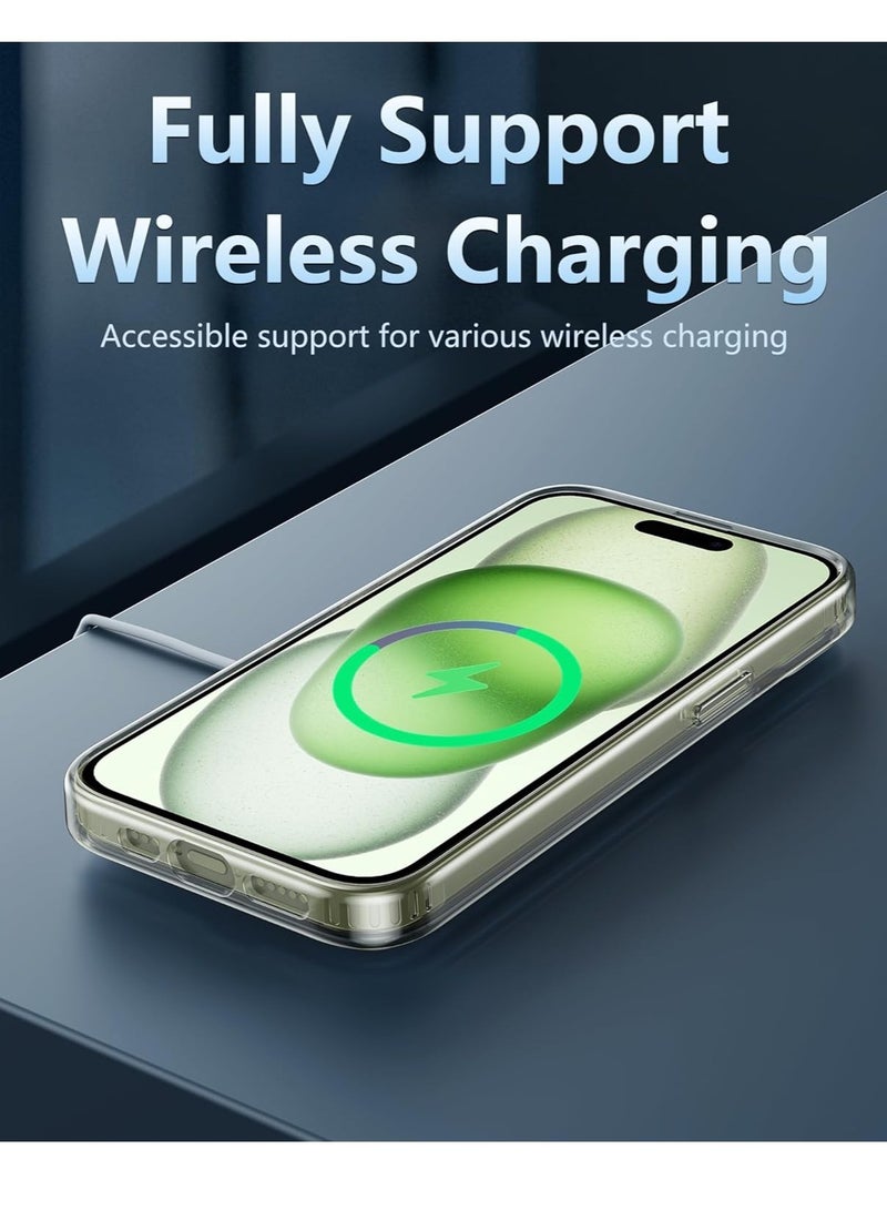 ELTRAZONE Defender Clear Case for iPhone 15 - Shockproof Cover with Camera Lens Protector, Drop Protection, Anti-Yellowing, 6.1 Inch - Clear - Image 2