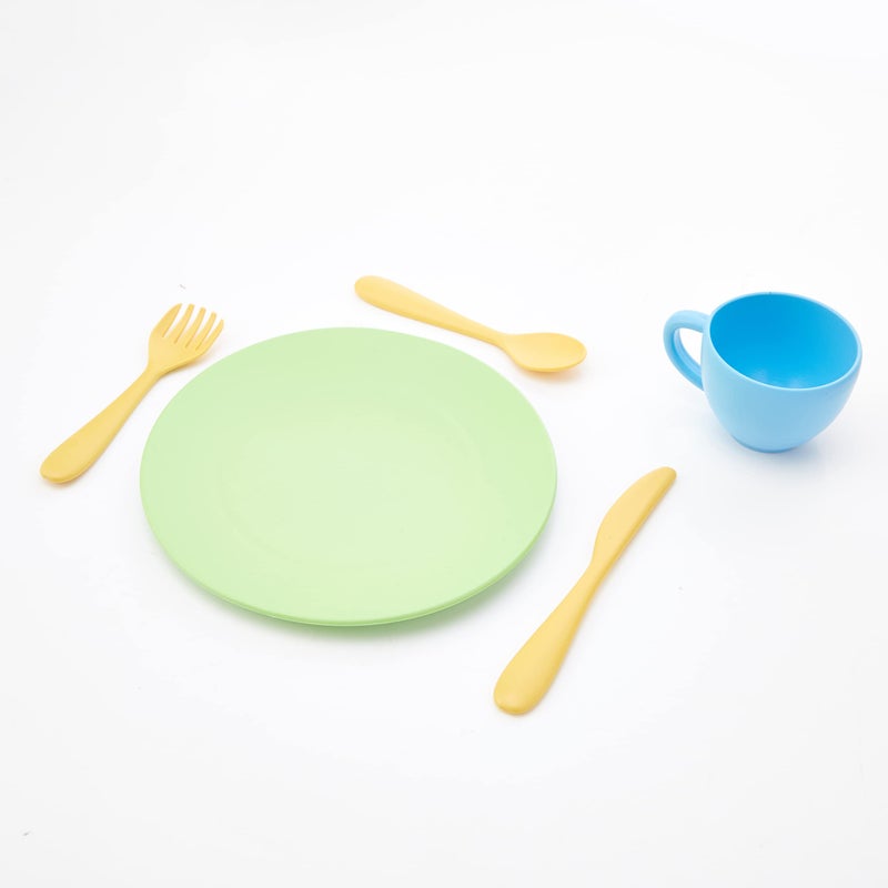 Green Toys Dish Set - 24 Piece Dishwasher Safe Creative Play Toys for Developing Social Skills in Children. Kitchen Toys - Image 2