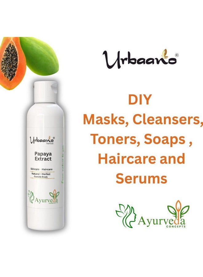 Urbaano Herbal Pure Papaya Liquid Extract Natural Ingredient for Skincare, Hair & Body Care Products for Skin Brightening, Glowing, Fade Dark spots (100ml) - Image 3