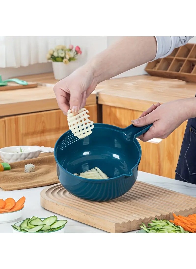 Haidue 9 In 1 Multi Functional Vegetable Chopper Carrots Potatoes Manually Cut Shred Slicer Radish Grater Kitchen Tools Vegetable Cutter For Hotel and Commercial  - Image 5