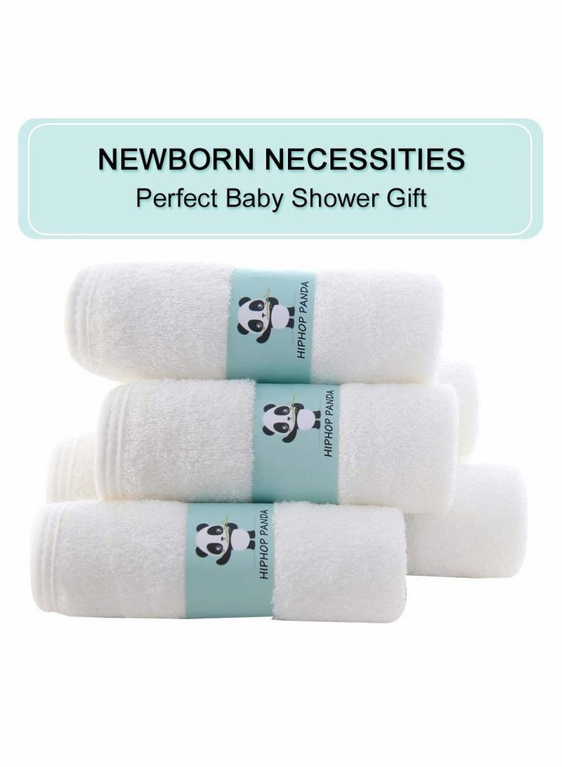 Hypoallergenic Bamboo Baby Washcloths - 2 Layer Ultra Soft Absorbent Towel Newborn Bath  Face for Delicate Skin Boy Girl Shower Gift (6 Pack) - Image 2