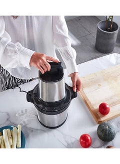 12L Electric Meat Grinder, Meat Mincer, Stainless Steel Food Chopper, Food Processor Machine for Meat, Vegetables, Fruits and Nuts with 2 Gear Control, 4 Sharp Blades