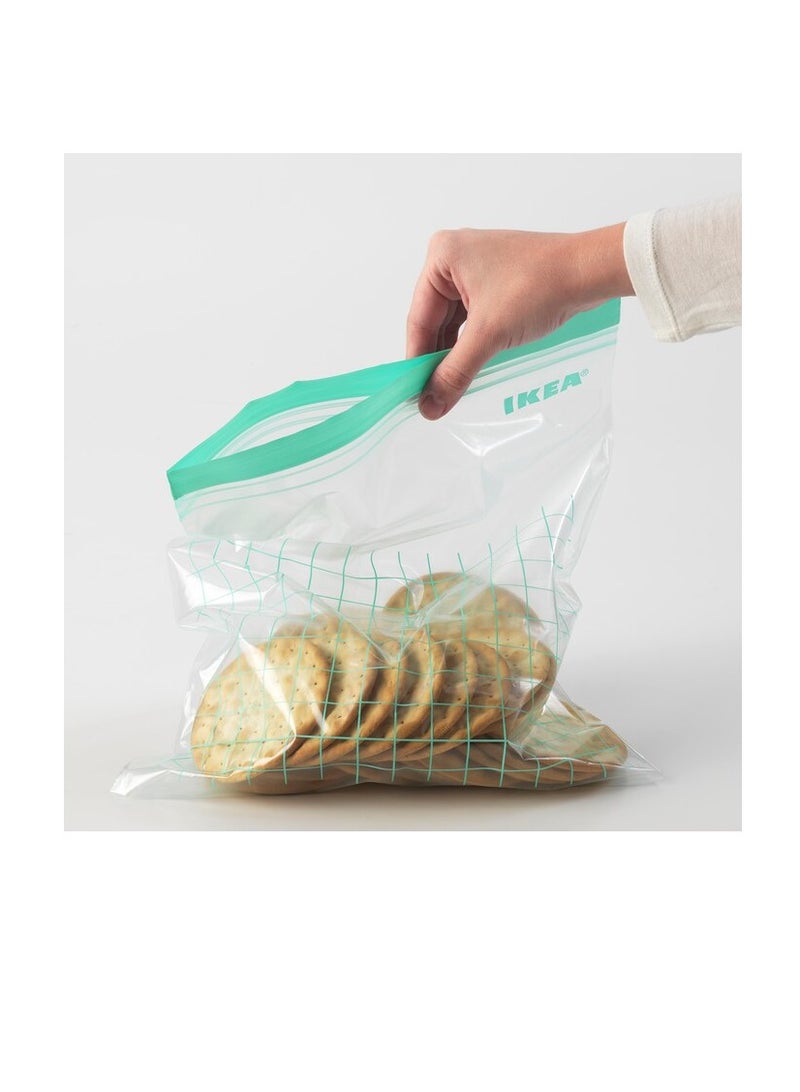 Resealable bag, turquoise/light turquoise  - Image 3