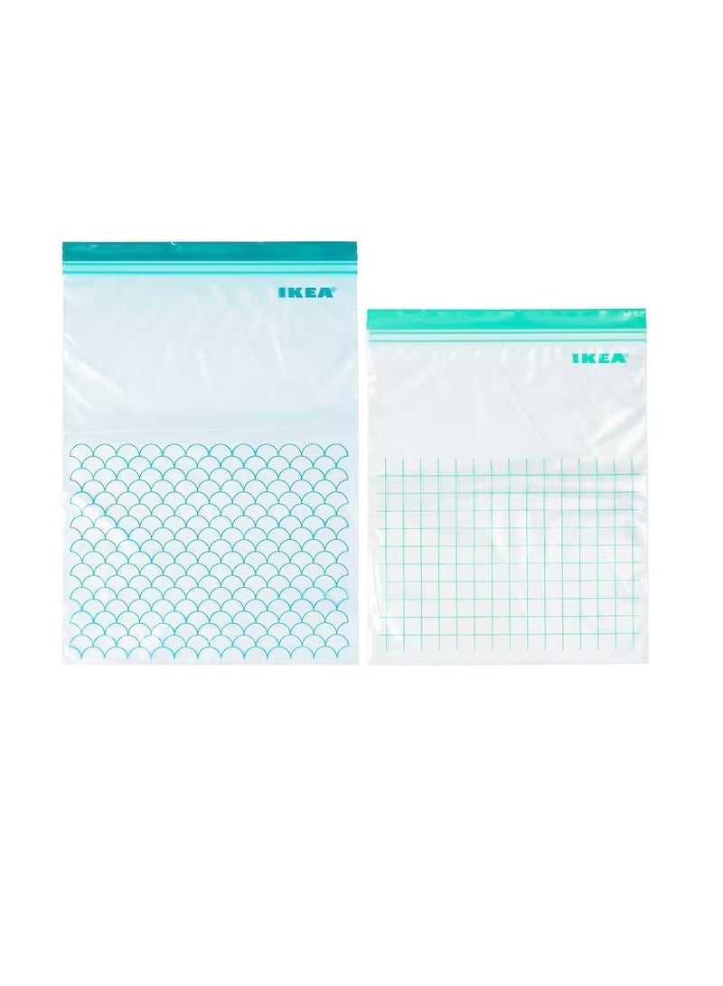 Resealable bag, turquoise/light turquoise  - Image 1