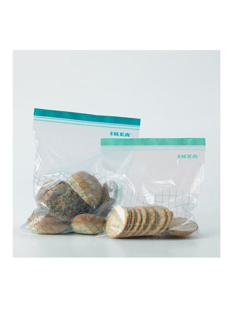 Resealable bag, turquoise/light turquoise  - Image 2