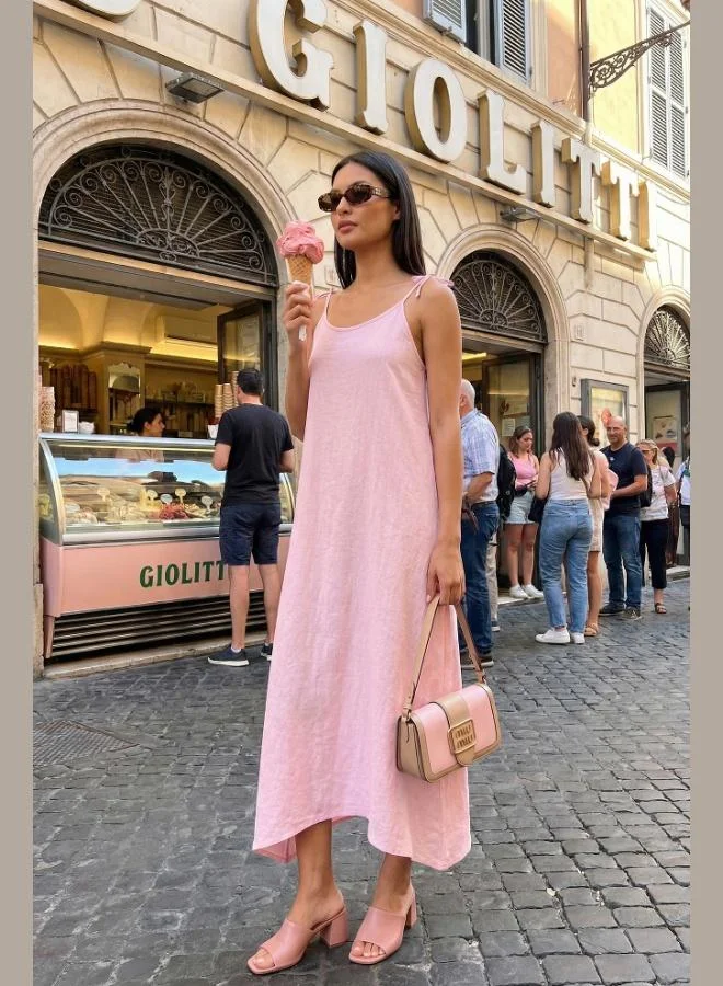 ليلا Lela Regular Fit Strappy Long Dress Women's Dress 5865732