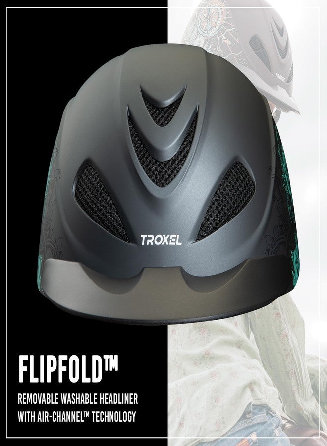 Troxel Performance Headgear 04-275 Rebel Turquoise Rose Helmet - Image 3