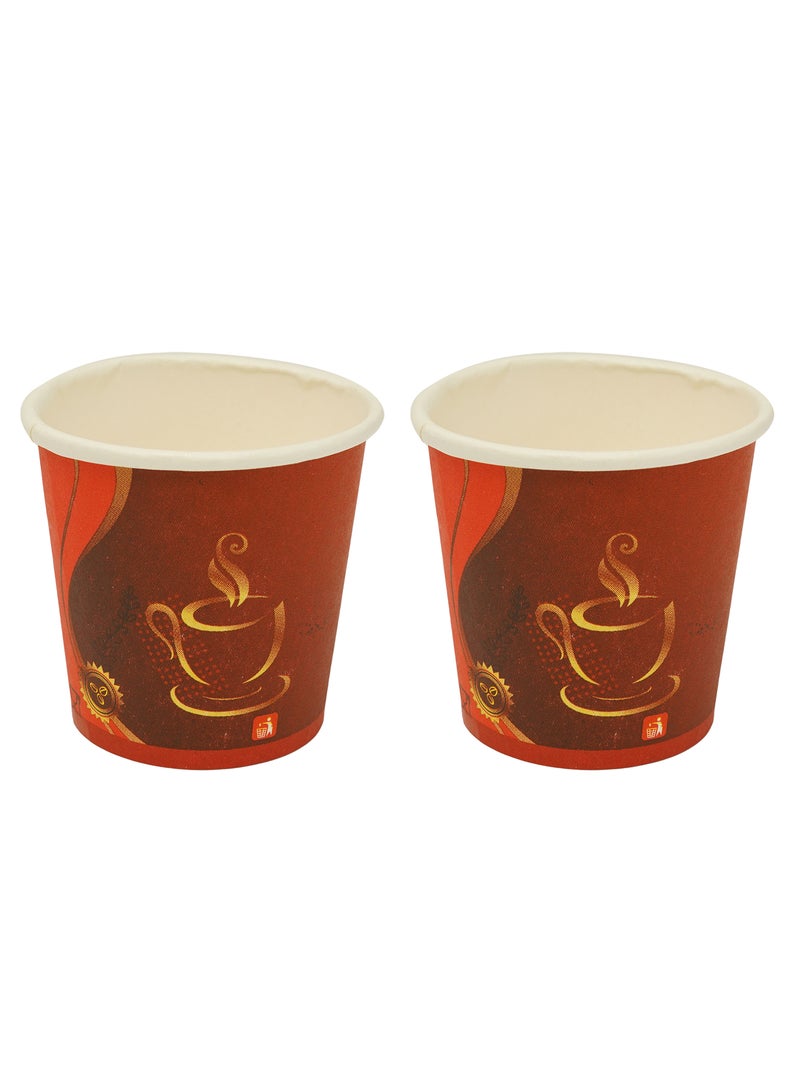 IDEAL PACK - PAPER CUP 4 OZ - DISPOSABLE PAPER CUP Pack of 50 PCS, RED  2 PKT - Image 4