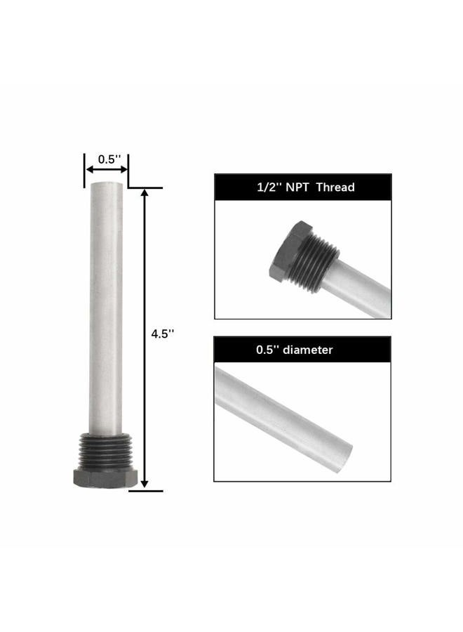 DELE RV Water Heater Magnesium Anode Rod for Atwood Heaters, 2 Pack 1/2" NPT RV Hot Water Tank Anode Rod for RV, Camper and Trailer Water Heaters - Image 2