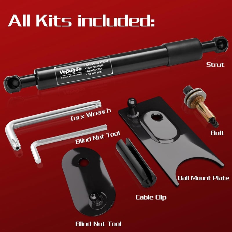 Vepagoo Tailgate Assist Shock Struts Damper for Dodge Ram 1500/2500/3500 (2009-2022) - Image 4