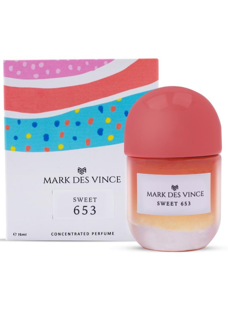 Mark Des Vince Sweet 653 Concentrated Perfume 15ML For Unisex - Image 2