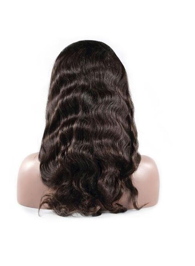 NIBEMINENT Long Wavy Hand Tied Front Lace Wig Black 22inch - Image 2