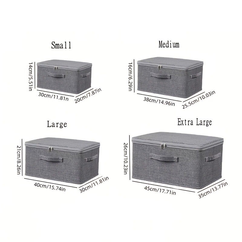 4/2/1pc Set Extra Large Stackable Storage Boxes - Multifunctional Design Suitable for Office, Home, Bedroom And More, Space-Saving Organizer for Wardrobe, Bedroom, Kitchen, Wardrobe Storage System, Suitable for Books, Clothes, Bedding - Image 4
