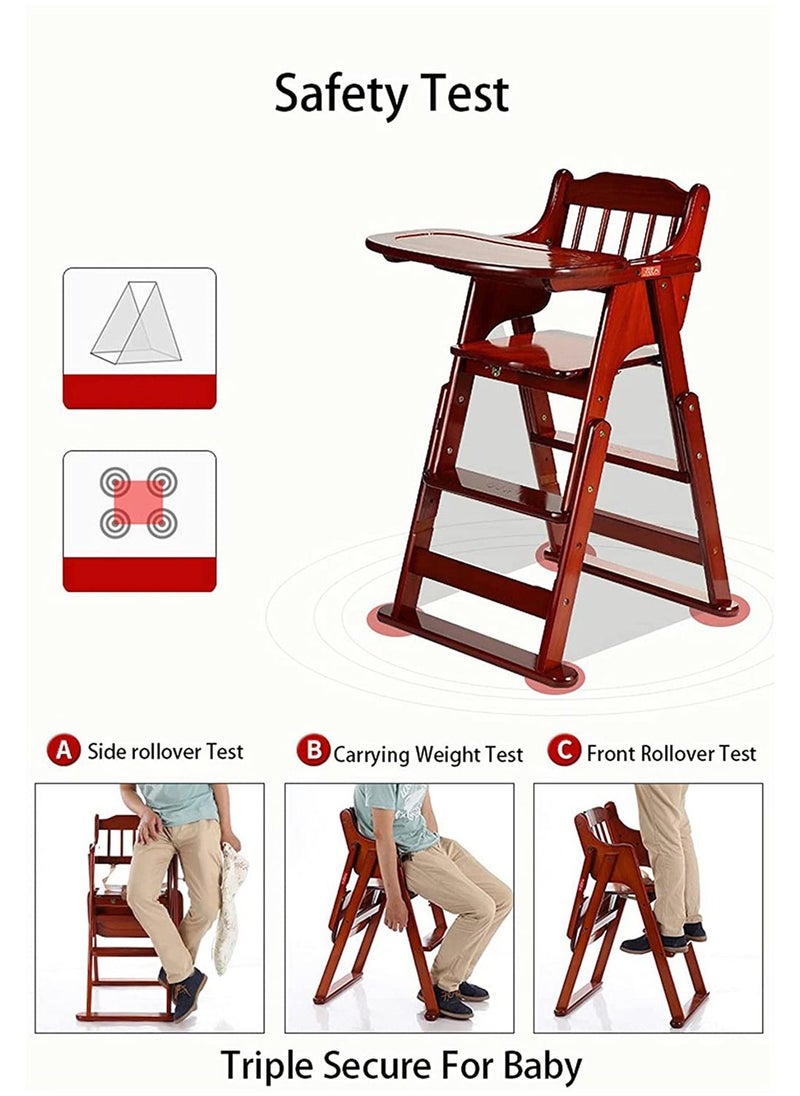 Baby High Chair Wooden Design Foldable Dinning Chair with adjustable Hight(Plain Wood) - pzsku/Z3D746A19C2430F1AE89BZ/45/_/1651930071/4d506228-7a0a-4a80-811b-14c6b9971bb9