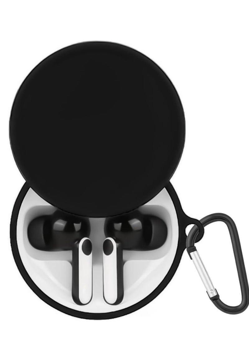 Soft Silicone Shock Proof Protective Case For Oraimo Freepods 4 Earphones - Black