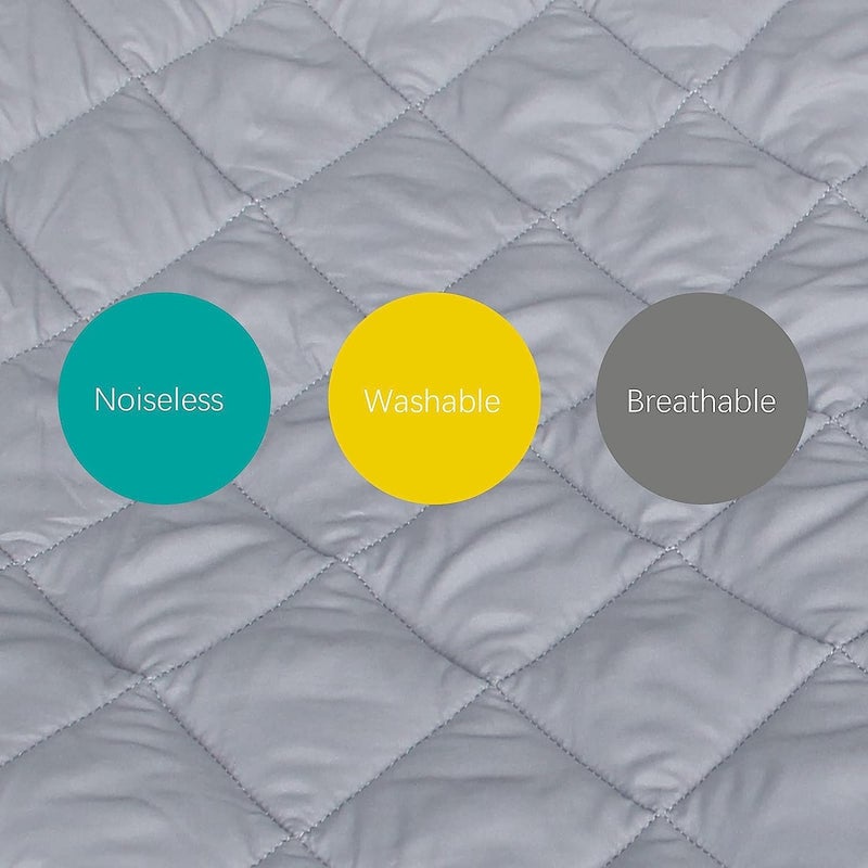 Biloban Sheet for Regalo My Cot Portable Toddler Bed, Joovy Travel Cot (Sheet Only, Bed not Included), Soft Padded Cover, Grey, 54''x28'' - Image 4