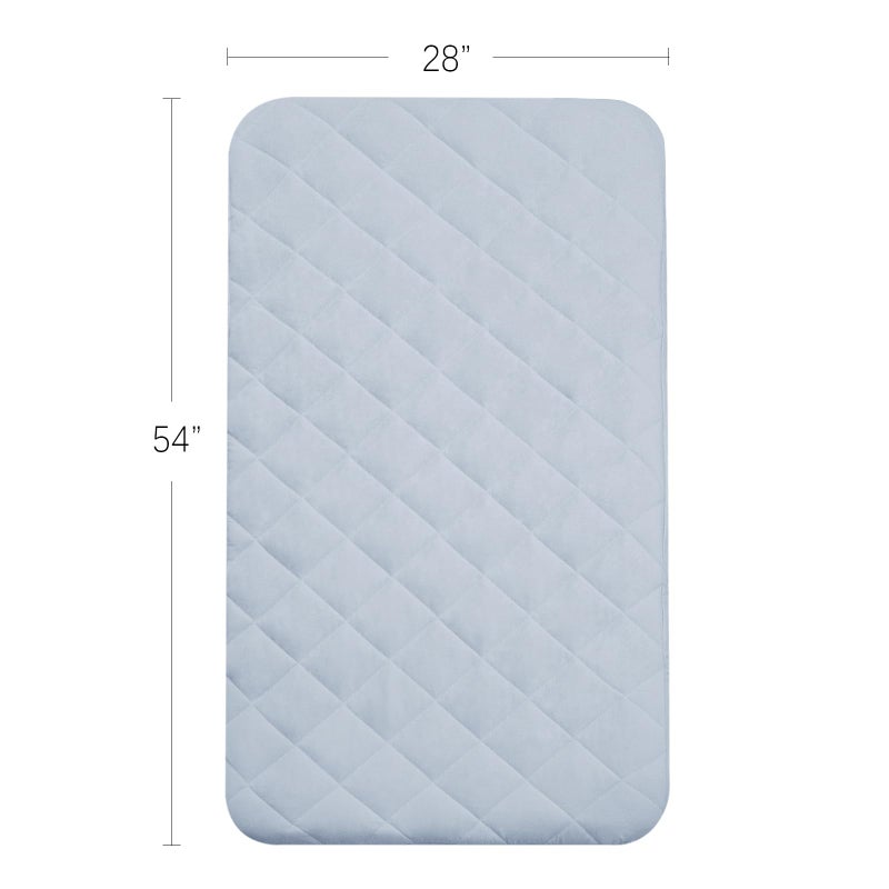 Biloban Sheet for Regalo My Cot Portable Toddler Bed, Joovy Travel Cot (Sheet Only, Bed not Included), Soft Padded Cover, Grey, 54''x28'' - Image 2