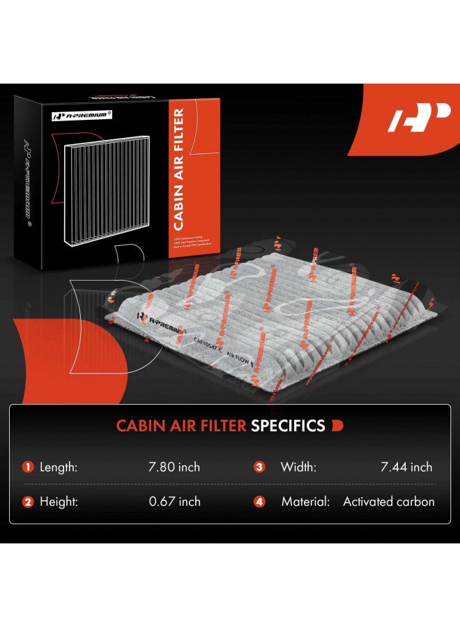 A-Premium A-Premium 2-PC Cabin Air Filter w/Activated Carbon Compatible with Ford, Lincoln & Mazda - Edge 2007-2014, MKS 2009, MKX 2007-2015, MKZ 2008-2009, CX-9 2007-2015 - 2.0L 3.5L 3.7L - # 7T4Z-19N619-B  - Image 1