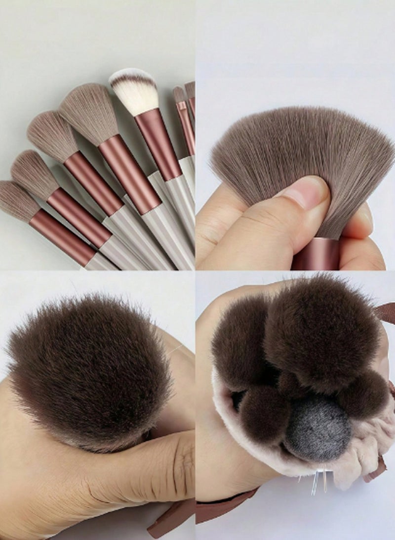 Generic 13-Piece Luxury Makeup Brush Set – Elegant Rose Gold Brushes for Flawless Application  - Image 4