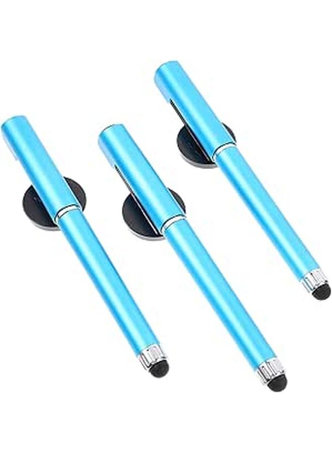 Blue Sublimation Ballpoint Pens 3 Pack Heat Transfer Printing for Office School Business Use - Image 1
