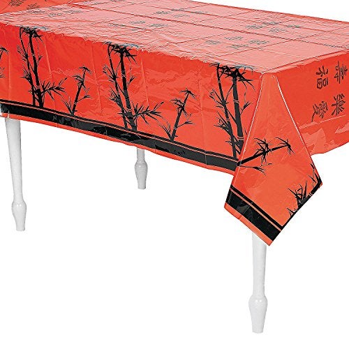 Fun Express 2024 Chinese New Year Plastic Tablecover 54 x 108 - Image 1