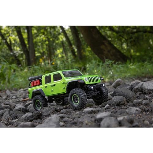 AXIAL شاحنة RC محورية SCX24 جيب غلاديتور 4 دفع العجلات زاحف الصخور مزود بمحرك RTR لا يحتاج إلى أي شيء لإكماله جاهز للتشغيل أخضر AXI00005V2T3 - Image 3