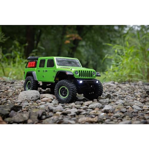 AXIAL شاحنة RC محورية SCX24 جيب غلاديتور 4 دفع العجلات زاحف الصخور مزود بمحرك RTR لا يحتاج إلى أي شيء لإكماله جاهز للتشغيل أخضر AXI00005V2T3 - Image 4