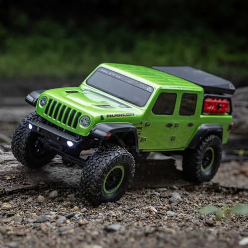 AXIAL شاحنة RC محورية SCX24 جيب غلاديتور 4 دفع العجلات زاحف الصخور مزود بمحرك RTR لا يحتاج إلى أي شيء لإكماله جاهز للتشغيل أخضر AXI00005V2T3 - Image 2