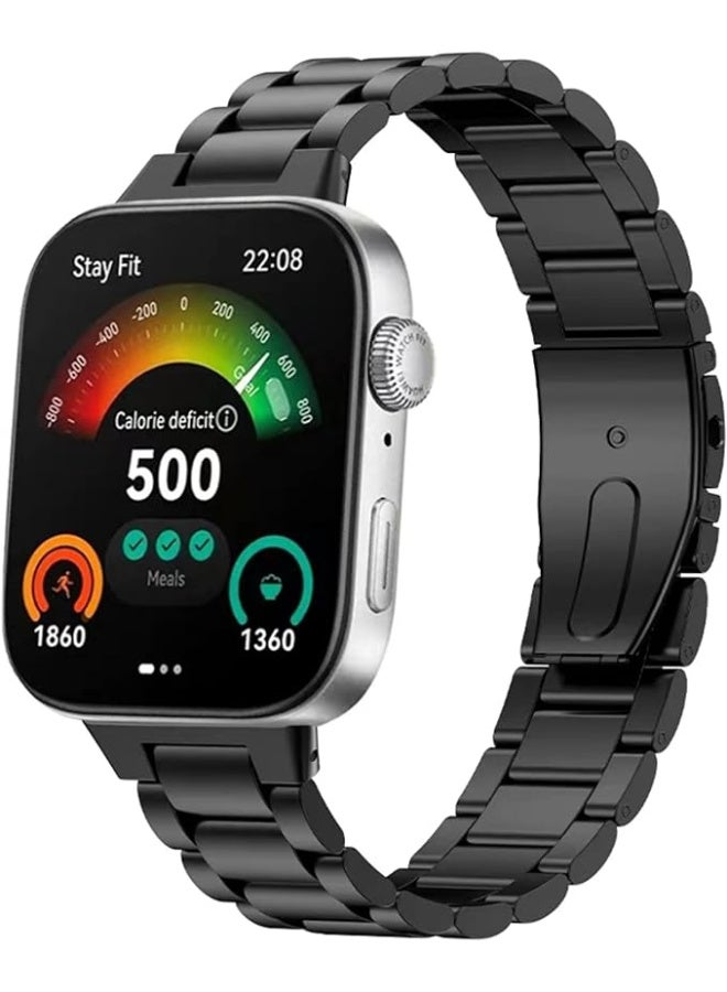 Strap Compatible with Huawei Watch Fit 3\4\4pro Strap, Adjustable Stainless Steel Metal Watch Band Classic Business Style Strapfor Huawei Watch Fit 3\4\4pro Replacement Band Women Men - Image 1