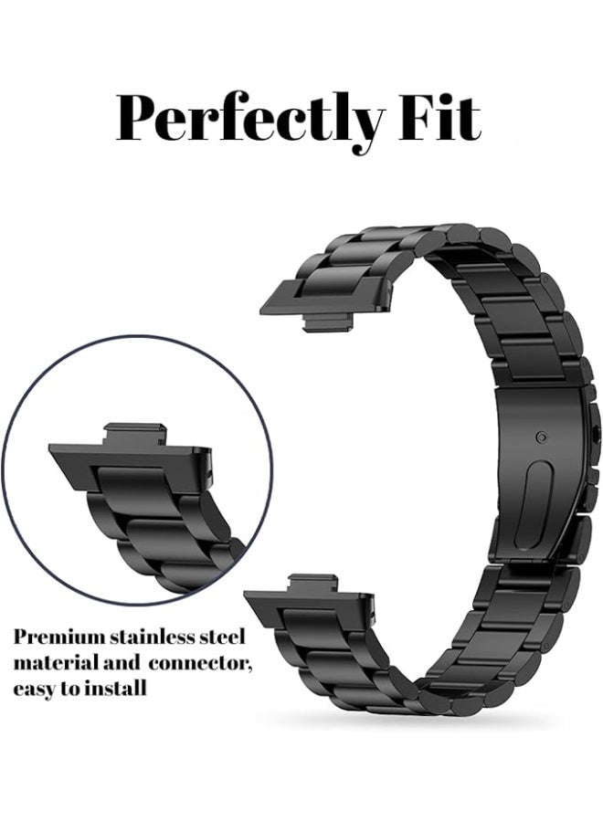 Strap Compatible with Huawei Watch Fit 3\4\4pro Strap, Adjustable Stainless Steel Metal Watch Band Classic Business Style Strapfor Huawei Watch Fit 3\4\4pro Replacement Band Women Men - Image 5
