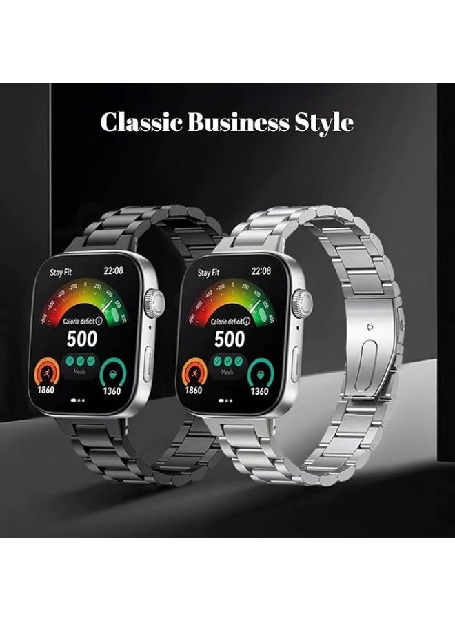 Strap Compatible with Huawei Watch Fit 3\4\4pro Strap, Adjustable Stainless Steel Metal Watch Band Classic Business Style Strapfor Huawei Watch Fit 3\4\4pro Replacement Band Women Men - Image 4