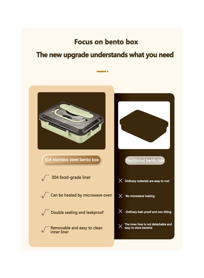 Y&D 304 Stainless Steel Chidren Lunch Box With Tableware And Thermal Insulation Bag - Image 5