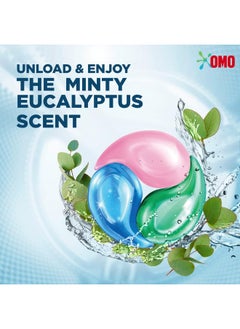 Omo OMO 3-in-1 Laundry Capsules, Eucalyptus, 15 pcs, Pack of 6  - Image 3