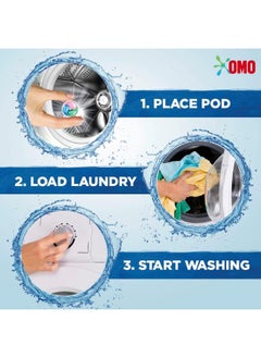 Omo OMO 3-in-1 Laundry Capsules, Eucalyptus, 15 pcs, Pack of 6  - Image 5