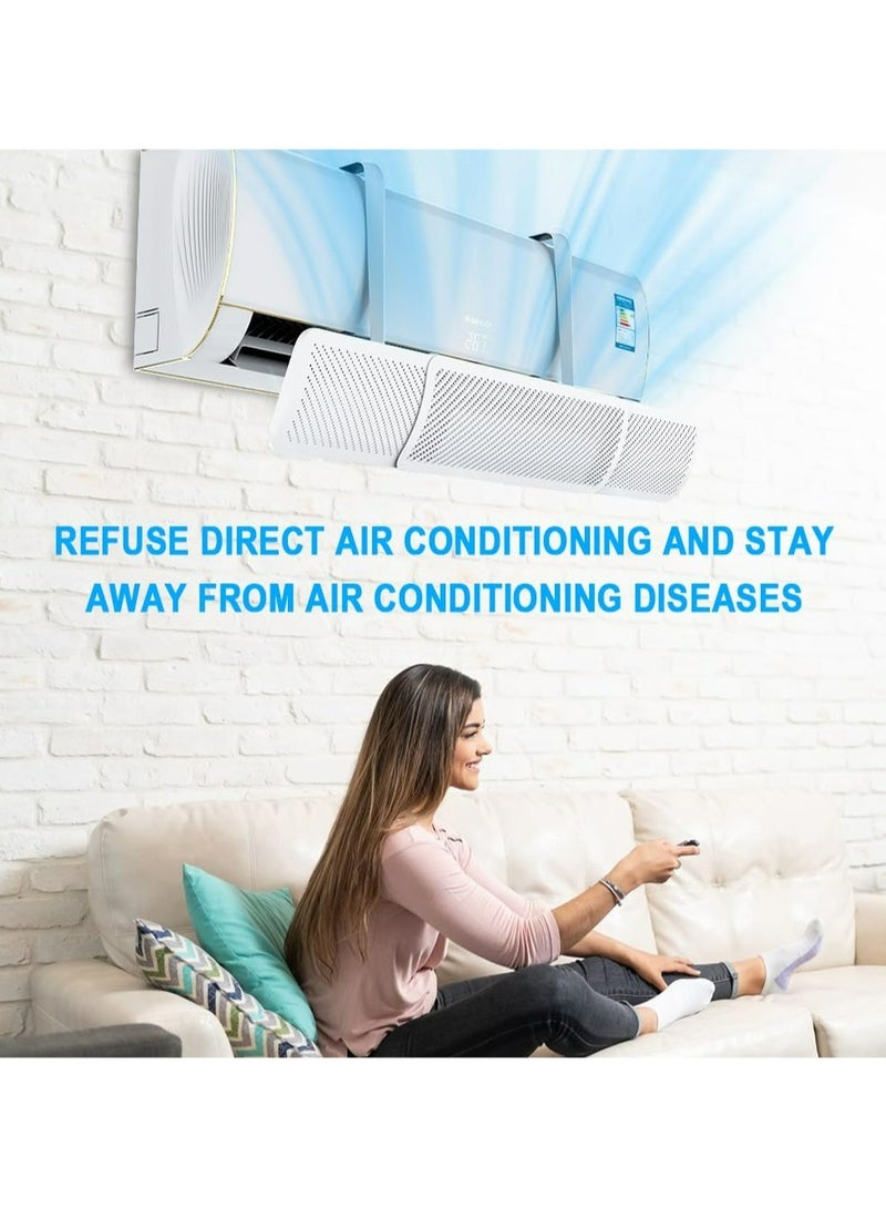 أنيوي عاكس مكيف الهواء المنفصل، درع الرياح لمكيف الهواء، مثبت على الحائط بدون ثقب، اتجاه الرياح قابل للتعديل وحجم قابل للتعديل - Image 2