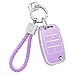 PIFOOG Key Fob Cover fit for Kia Soul Optima Sorento Sportage Rio Forte NIRO 4 Buttons Keys Case Shell Accessories Bling Car Keychain Full Protector Covers Purple Girly Women TPU - Image 2