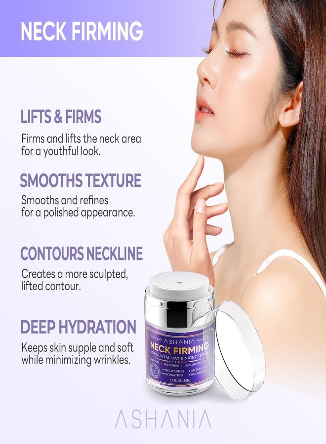Ashania Korean Neck Firming Cream for Wrinkles & Sagging Skin – Peptide, Adenosine & Hyaluronic Acid Neck Tightening Cream, Made in Korea, 1.7 Fl Oz - Image 2