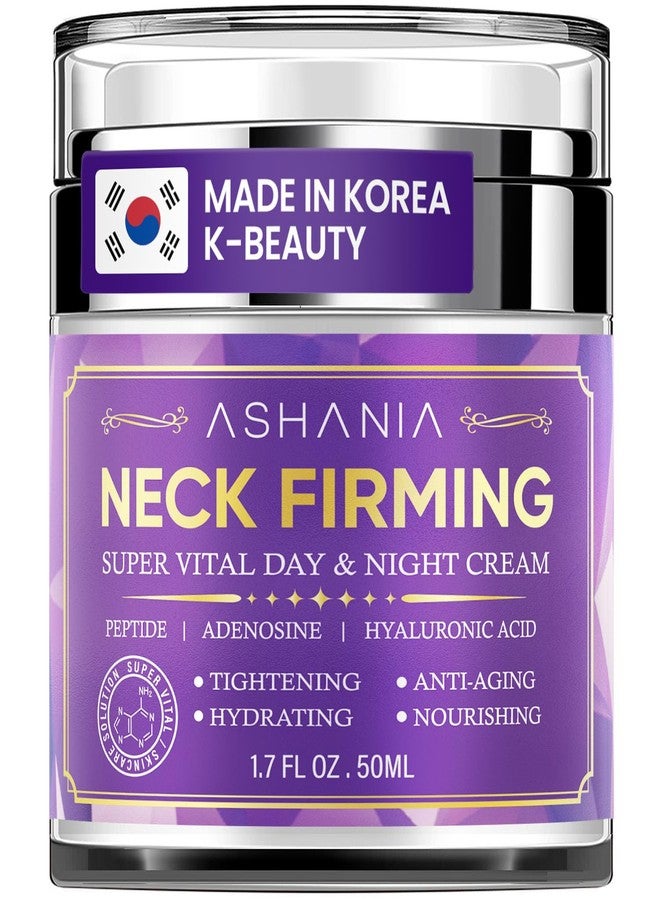 Ashania Korean Neck Firming Cream for Wrinkles & Sagging Skin – Peptide, Adenosine & Hyaluronic Acid Neck Tightening Cream, Made in Korea, 1.7 Fl Oz - Image 1