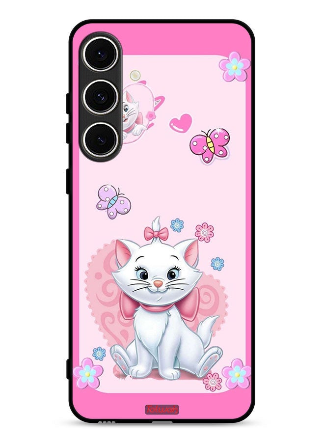 Tolwak Samsung Galaxy S24 FE 5G Protective Case Cover Cute Lady Cat - Image 1