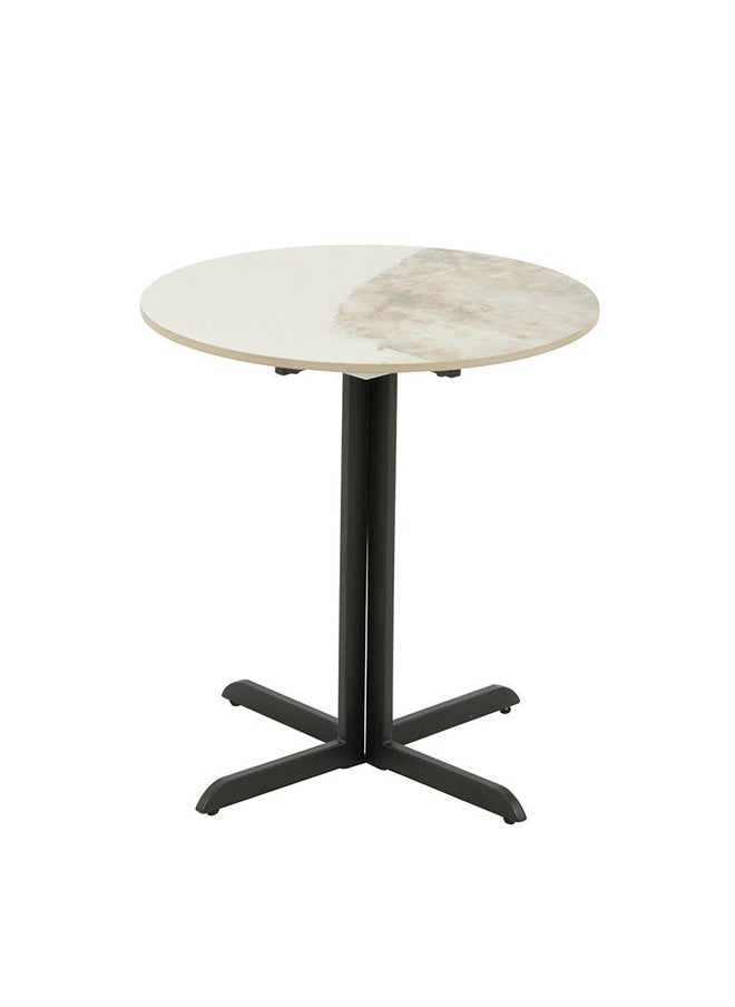 DANUBE HOME Soho Ceramic End Table Multifunctional Living Room Table Space Saving Side Table Modern Design Furniture For Home Bedroom L50xW50xH55cm White/Black  - Image 2