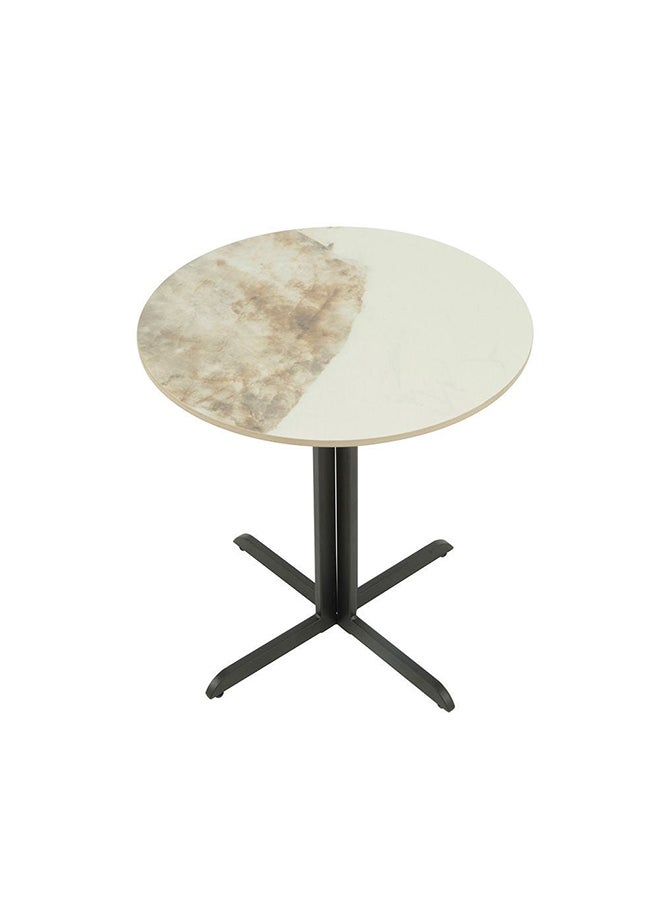 DANUBE HOME Soho Ceramic End Table Multifunctional Living Room Table Space Saving Side Table Modern Design Furniture For Home Bedroom L50xW50xH55cm White/Black  - Image 1