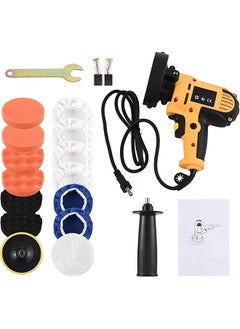 إيروريكس ملمع تلميع Geevorks Buffer Waxer مقاس 5 بوصات، سرعة متغيرة لتلميع السيارات 600-3700 دورة في الدقيقة مع مقبض قابل للفصل، 6 قطع من الإسفنج، 6 قطع من القماش، قطعة واحدة من الصوف، مفتاح ربط  - Image 5