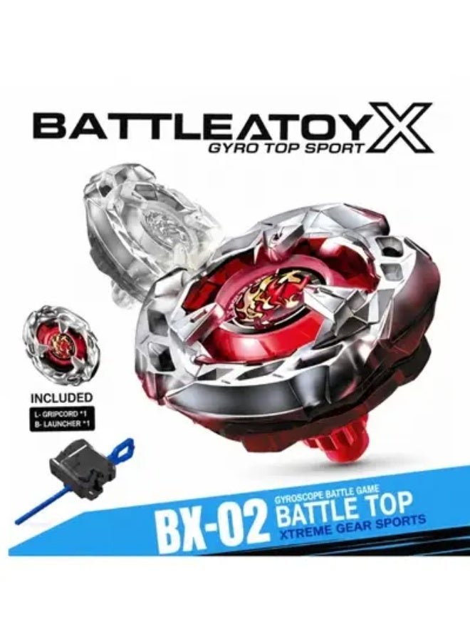 BattleAtoyX Gyroscope Battle Top Toy Set for Kids with Launcher & Ripcord – BX-02 Metal Fusion Spinning Top Combat Game, Burst Battle Arena Fighting Toy for Boys Girls, High Speed Battling Gyro Toys Gift for Children Ages 6+ - Image 1