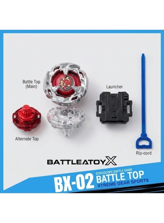 BattleAtoyX Gyroscope Battle Top Toy Set for Kids with Launcher & Ripcord – BX-02 Metal Fusion Spinning Top Combat Game, Burst Battle Arena Fighting Toy for Boys Girls, High Speed Battling Gyro Toys Gift for Children Ages 6+ - Image 4