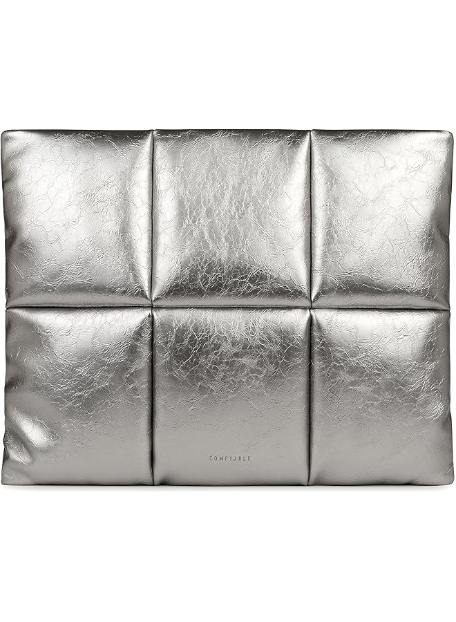 erorex Puffy Laptop Sleeve Compatible For Macbook Air 13 Inch M3 M2 And Macbook Pro 14 Inch M4 2024 Puffer Laptop Case Bag Silver - Image 1