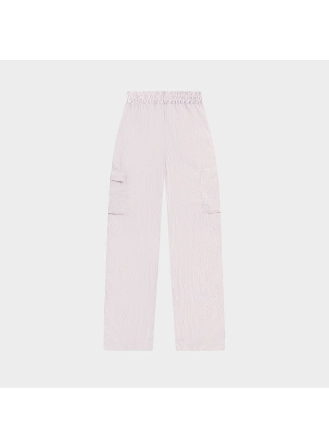 FILA Women'S Casual Pants, Fashionable Simple Comfortable Versatile Loose Cargo Straight-Leg Woven Trousers - Image 3