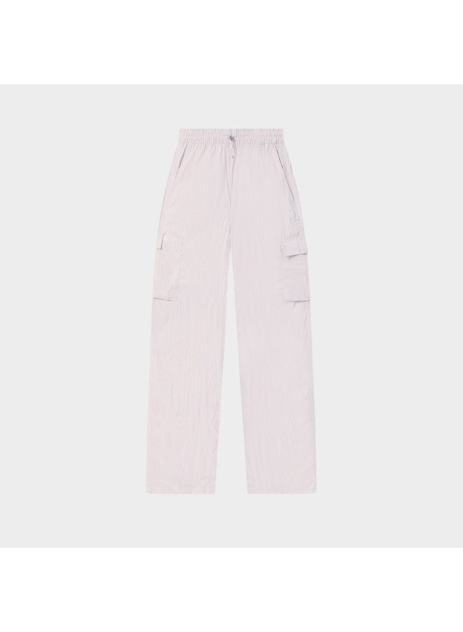FILA Women'S Casual Pants, Fashionable Simple Comfortable Versatile Loose Cargo Straight-Leg Woven Trousers - Image 2