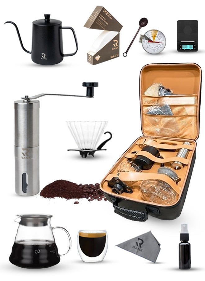 RANK V60 Set 12 Piece Coffee Drip Set With Tool Bag  - Image 1
