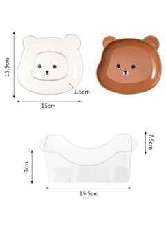 HENIJ HENIJ Cute Cartoon Bear Chip Dip Snack Tray Sets with Holder Plastic Creative Dry Fruit Bone Dish for Home Use Pack of 10 Yellow  - Image 3